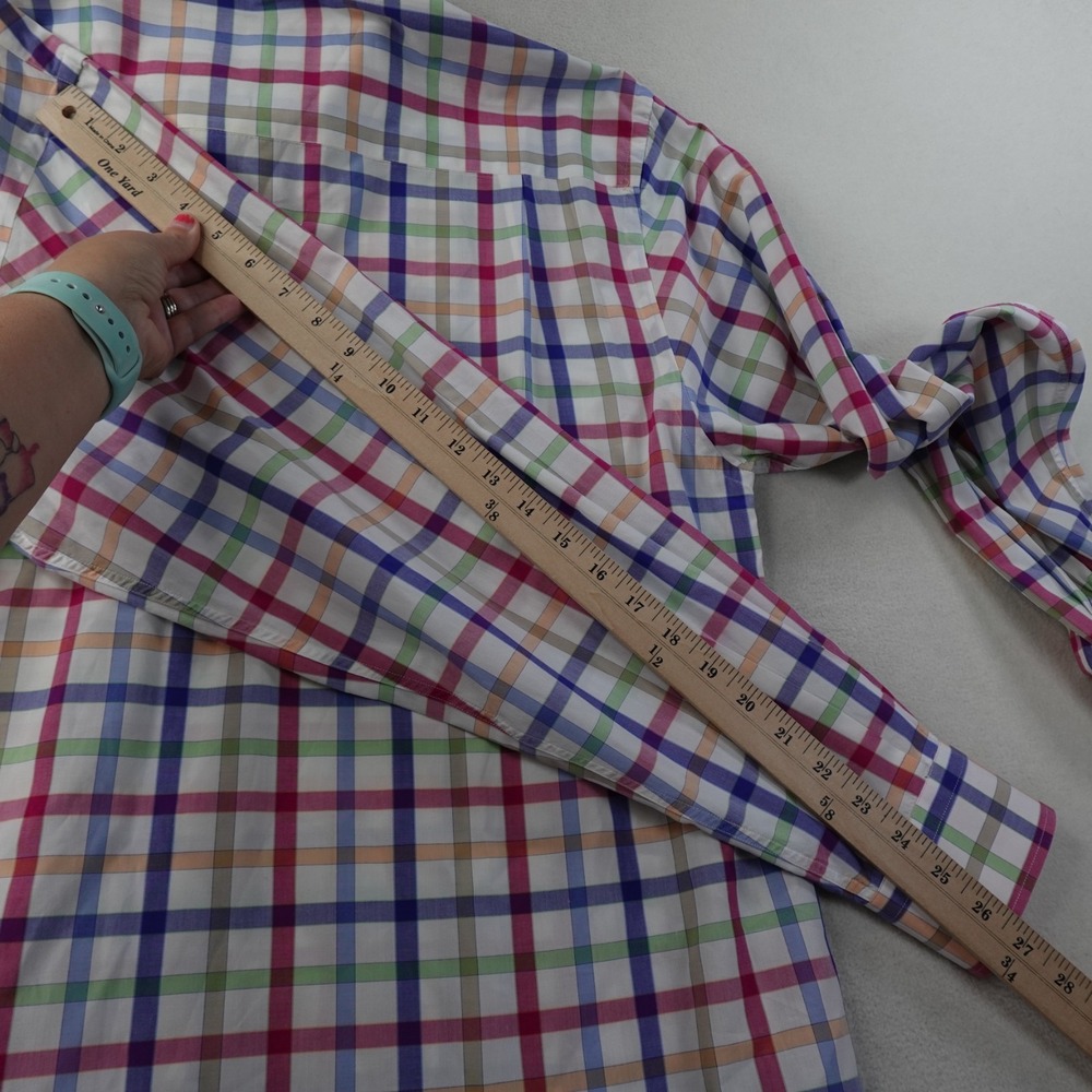 Paul & Shark Yachting Shirt Mens 44 Soft Touch Plaid Button Down Long Sleeve - Picture 12 of 13
